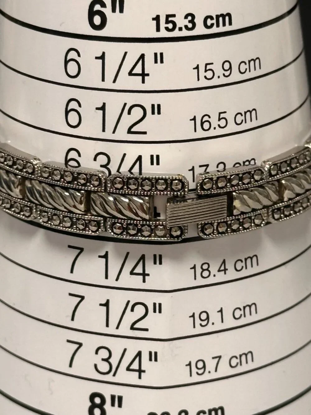3/$30 Premier Designs Watch Women Silver Marcasite Accents New Battery 7.25